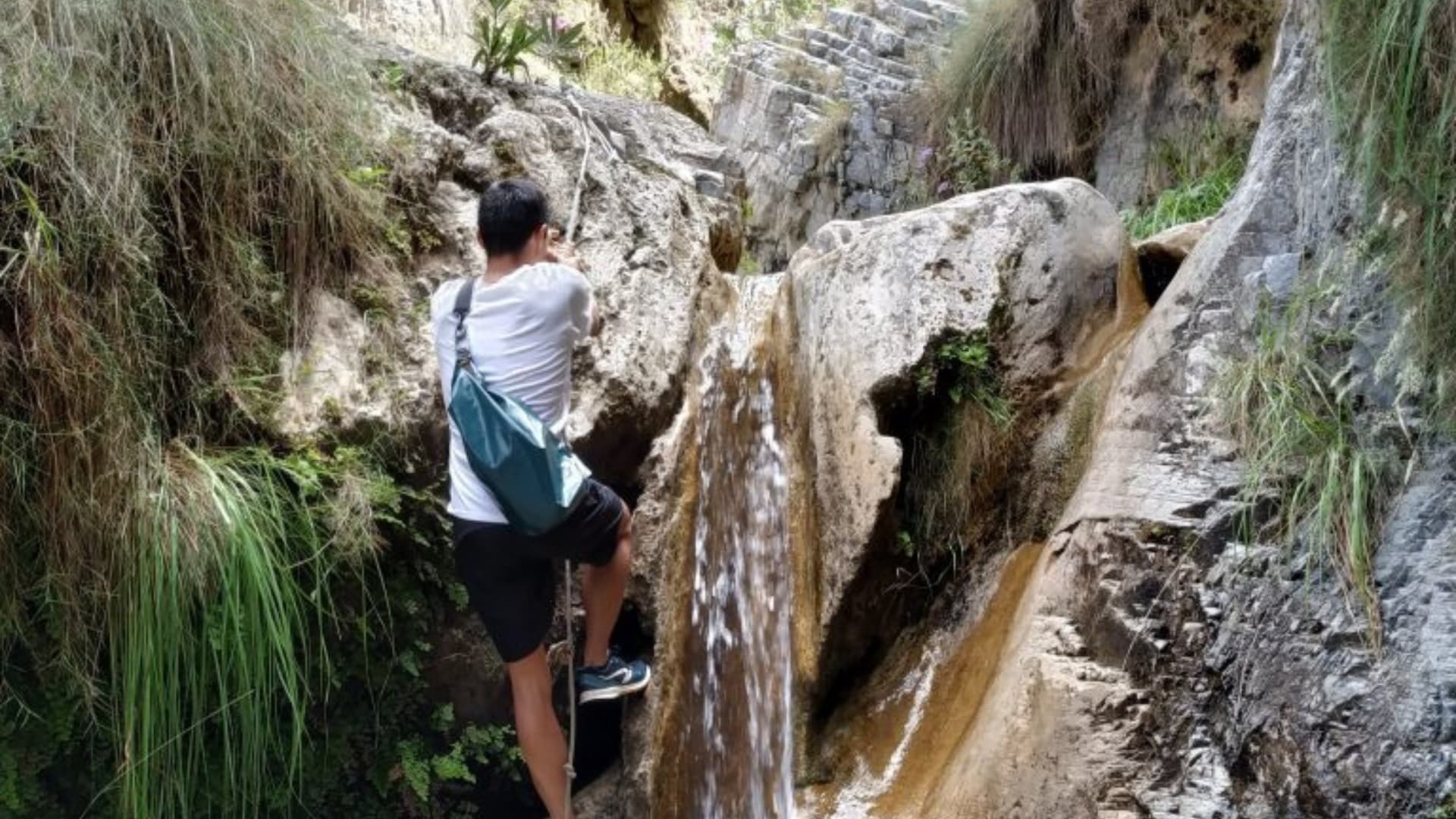 Boy Hiking in Malaga